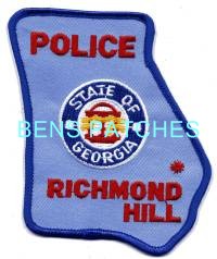 GEORGIA,RICHMOND HILL POLICE 2 STATE SHAPED_wm